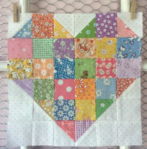 Patchwork Heart Block - Pattern - CURIOSODAWEB.COM